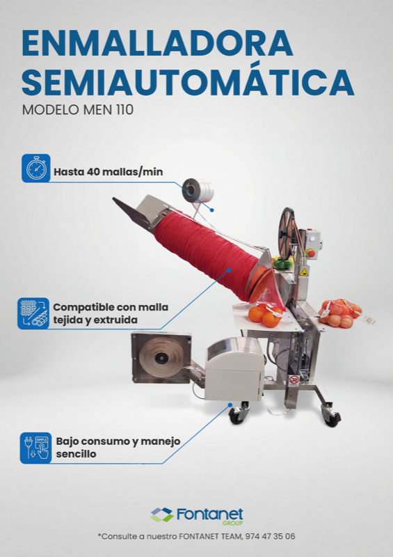 Enmalladora semiautomática MEN110 para envasado en malla